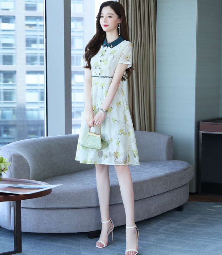 Exceed knee temperament slim middle-aged dress for women