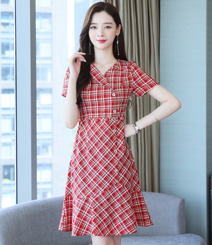 Fashionable slim Western style dress for women