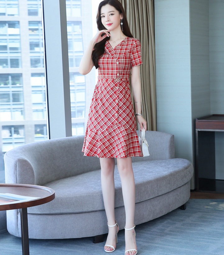 Fashionable slim Western style dress for women