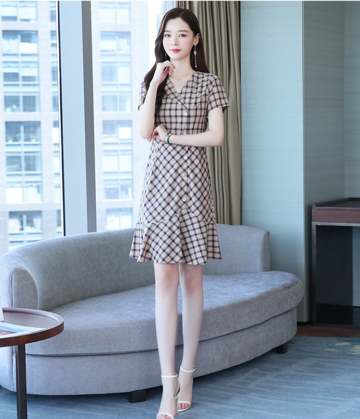 Fashionable slim Western style dress for women