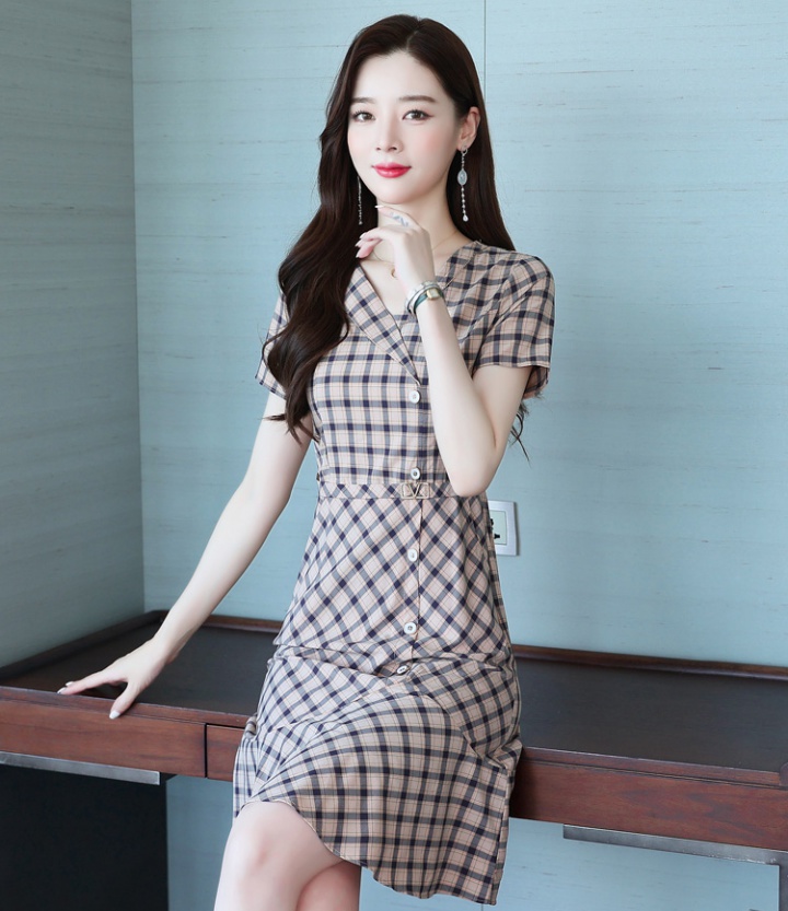 Fashionable slim Western style dress for women