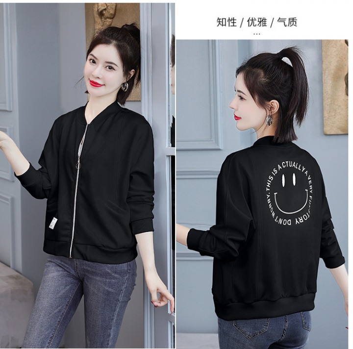 Casual loose all-match tops hooded spring and autumn jacket