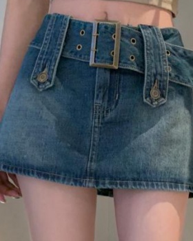 Unique high waist skirt denim short skirt for women