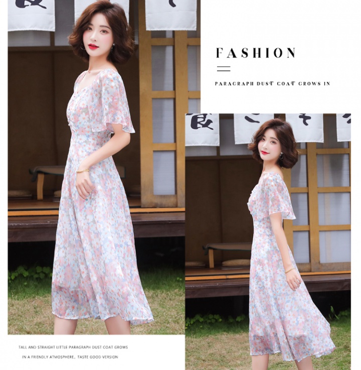 Slim summer ladies lady chiffon dress for women