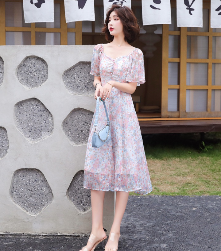 Slim summer ladies lady chiffon dress for women