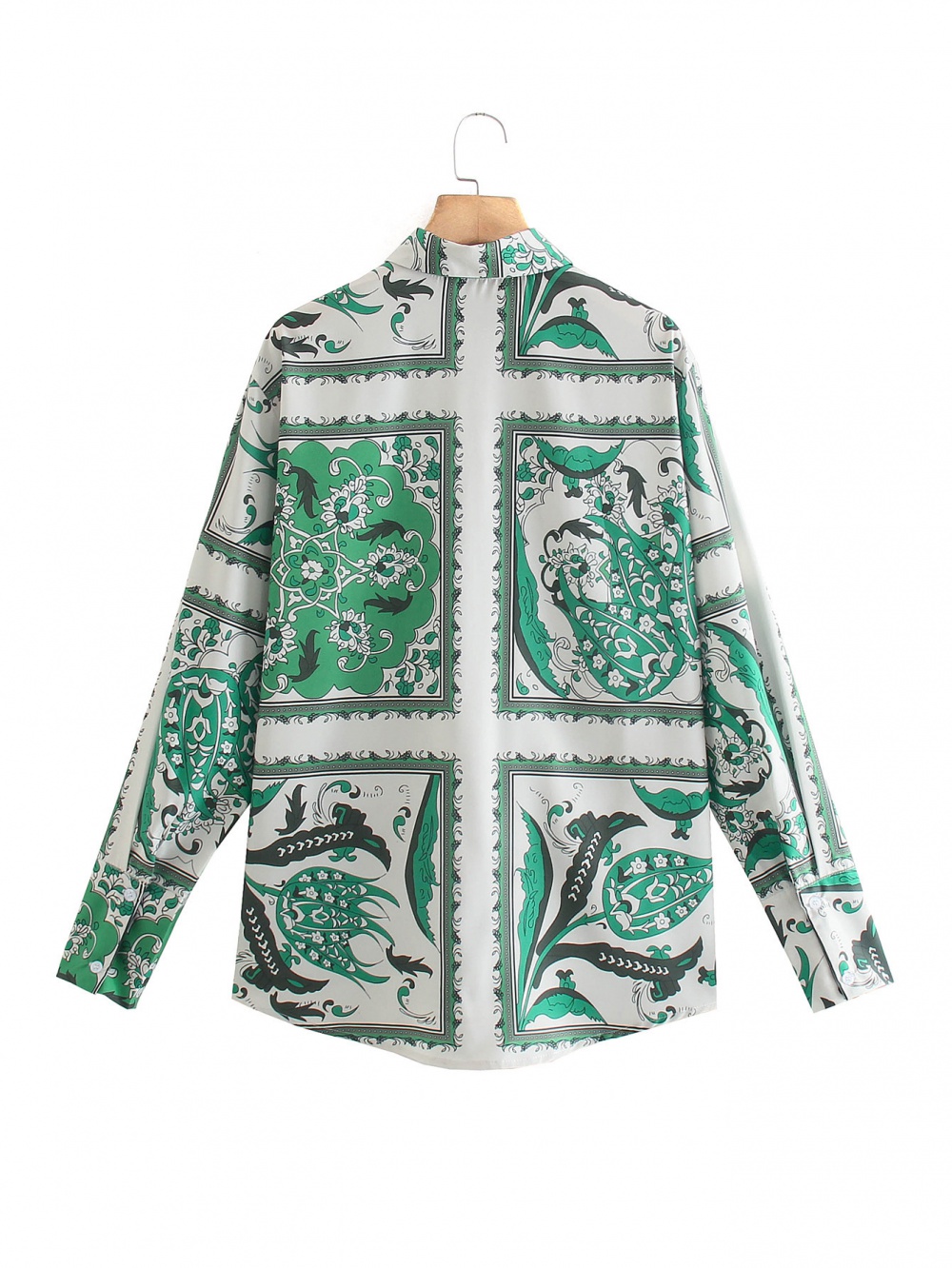 Long sleeve cardigan printing shirt for women