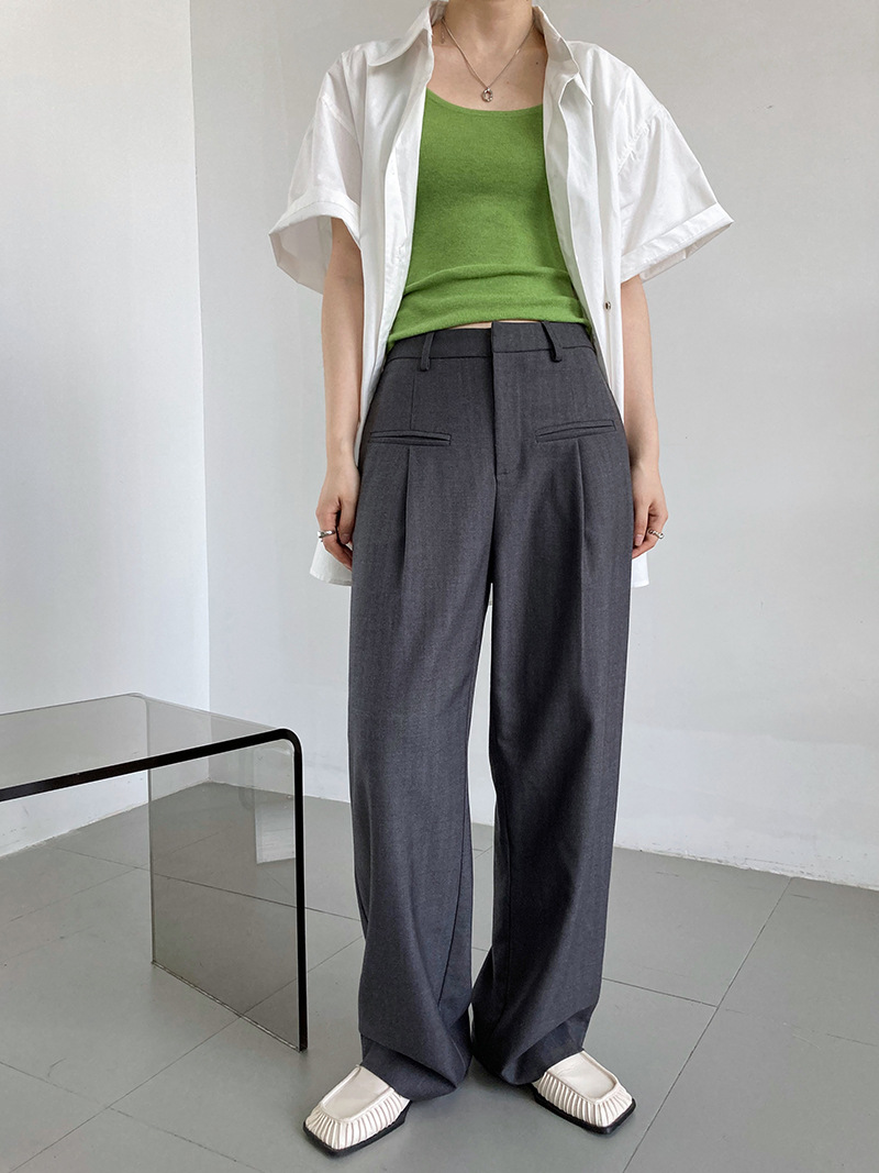 Spring and autumn Korean style suit pants wide leg pants