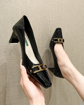 Square head high-heeled shoes France style shoes for women