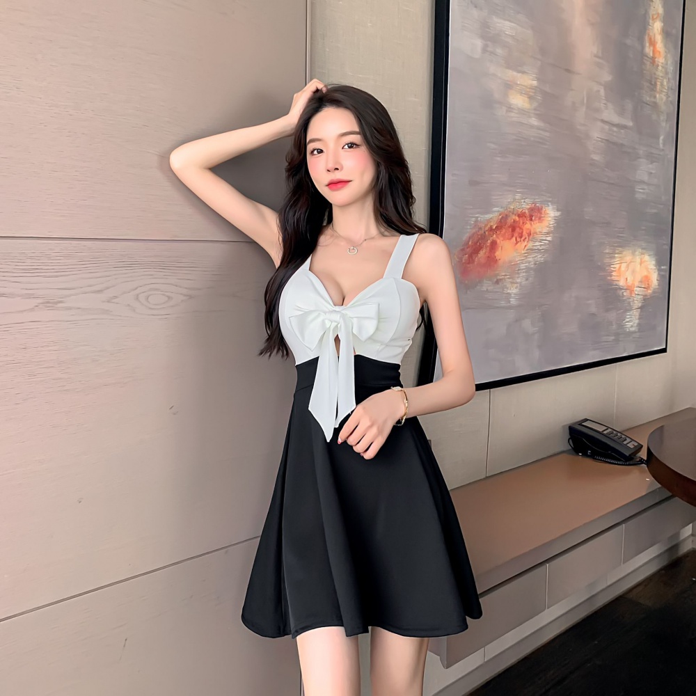 Maiden slim sweet temperament summer bow dress