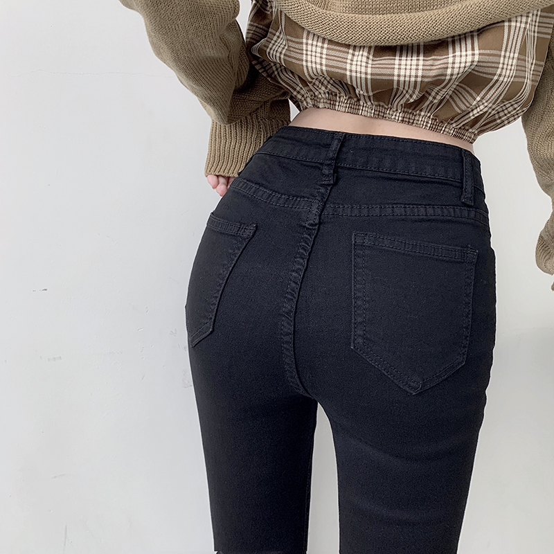 Slim long pants micro speaker jeans for women