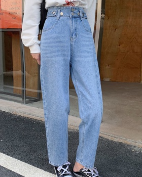 High waist wide leg pants drape jeans for women
