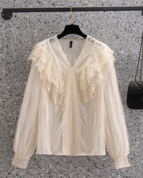 Fat splice shirt spring France style tops