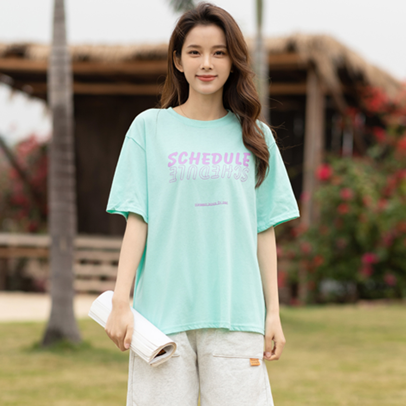 Loose Korean style T-shirt all-match tops for women