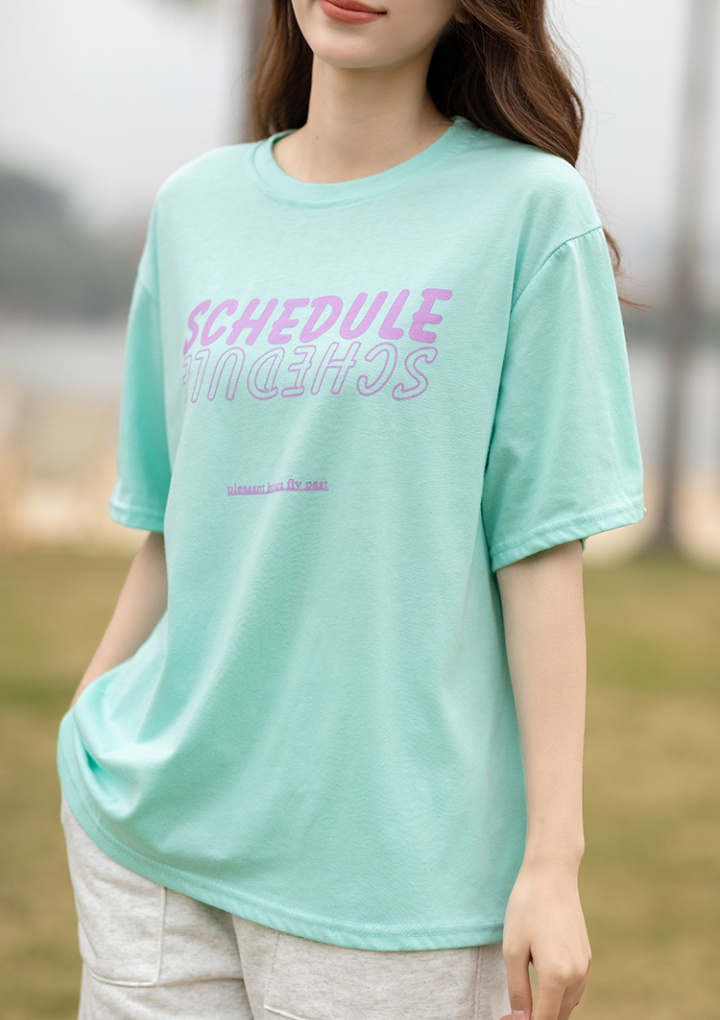 Loose Korean style T-shirt all-match tops for women