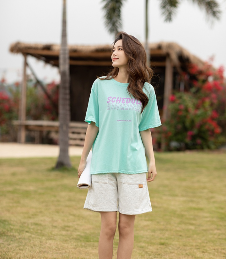 Loose Korean style T-shirt all-match tops for women