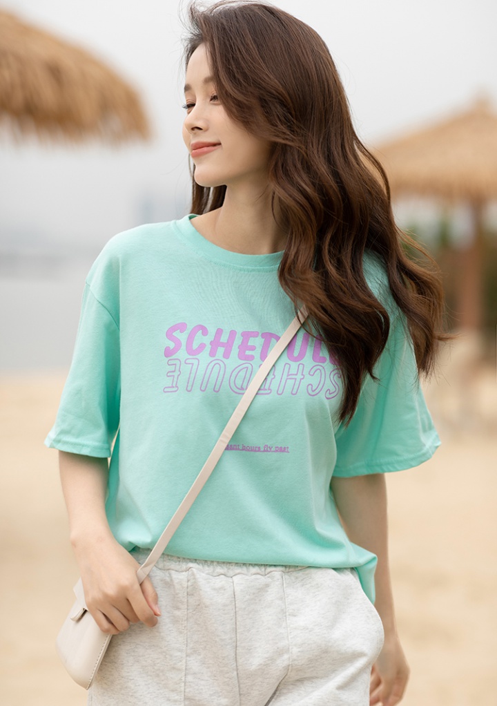 Loose Korean style T-shirt all-match tops for women