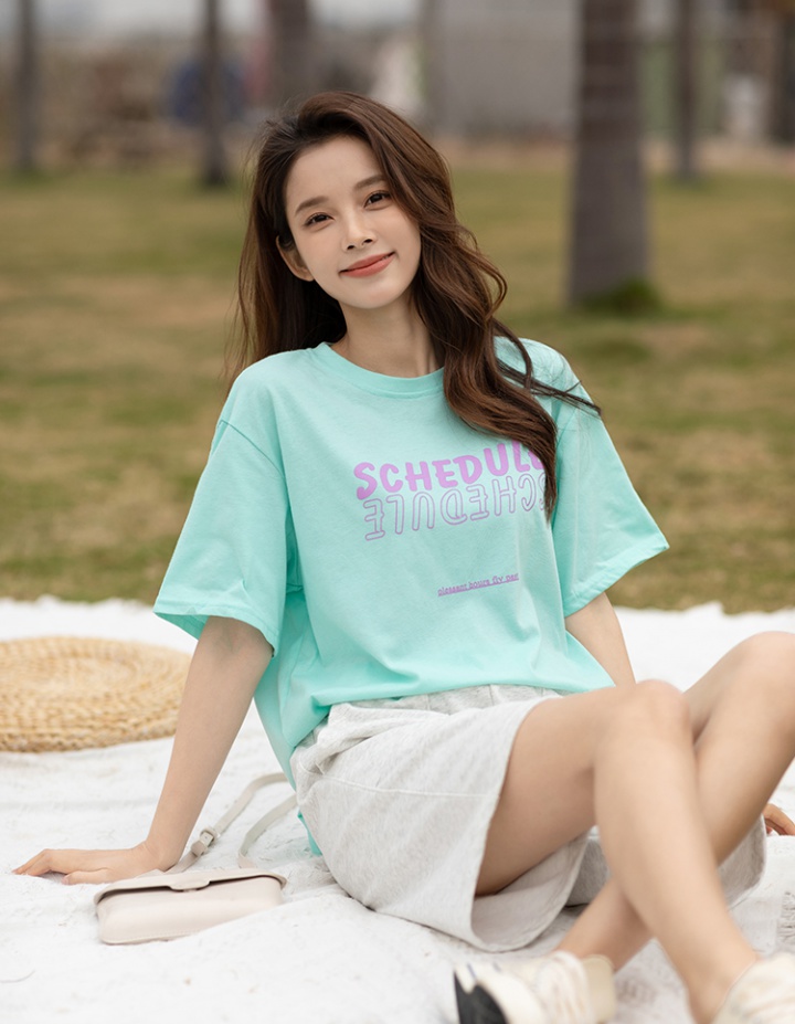 Loose Korean style T-shirt all-match tops for women