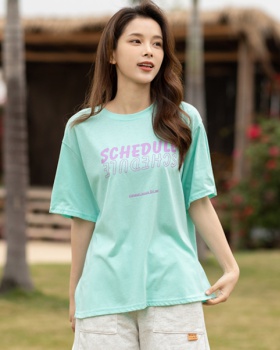 Loose Korean style T-shirt all-match tops for women