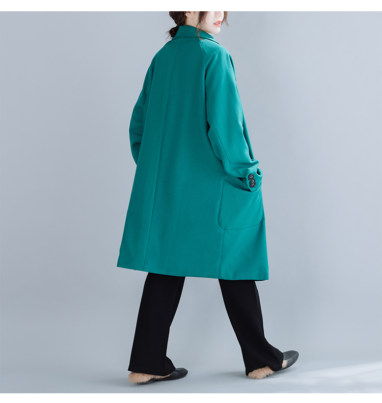 Cozy loose fat coat long slim business suit for women