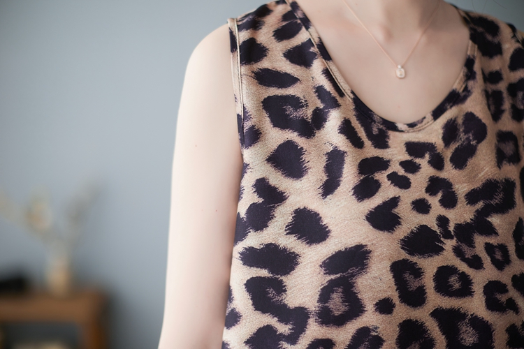 Colors Casual cool vest sling leopard art T-shirt