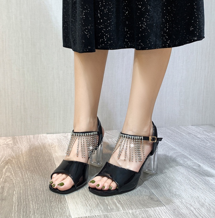 High-heeled hasp summer rubber sandals