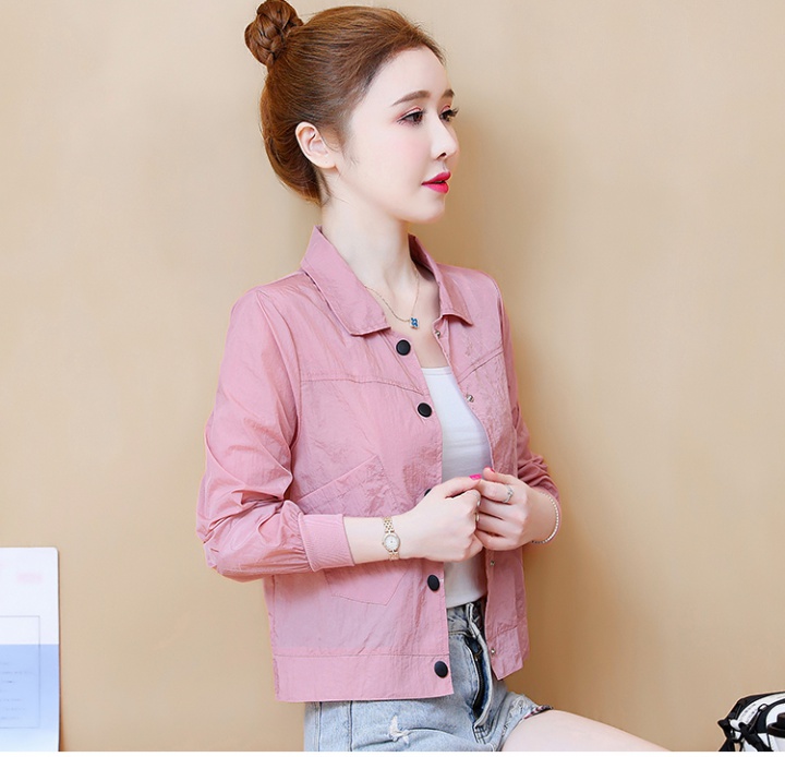 Korean style loose sun shirt girl coat