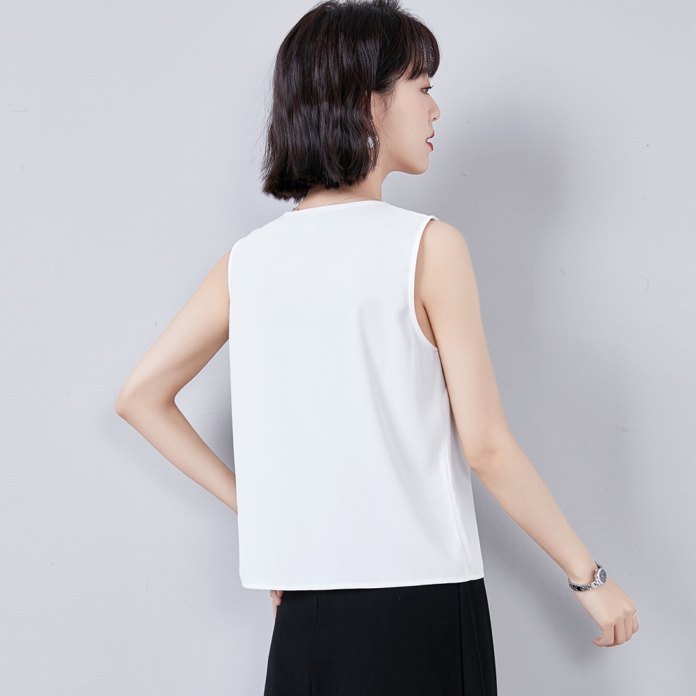 White business suit chiffon vest for women