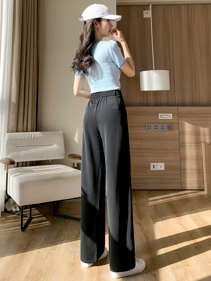 High waist wide leg pants mopping suit pants for women