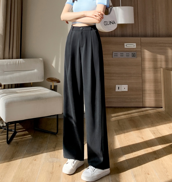 High waist wide leg pants mopping suit pants for women