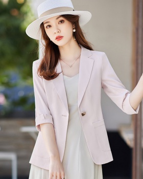 Casual fashion business suit pink coat for women