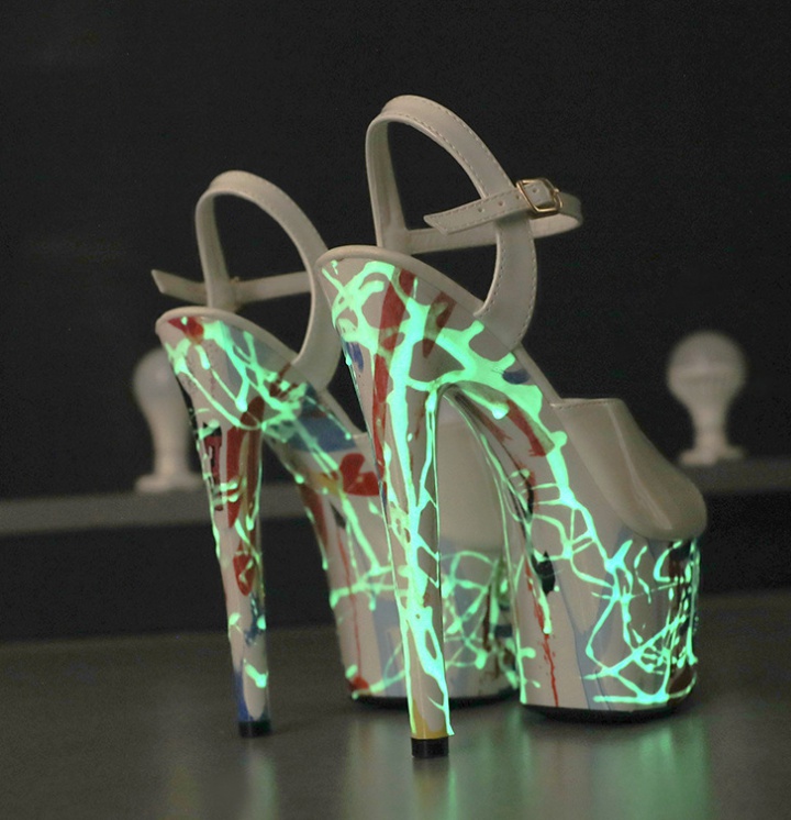 Fluorescent platform noctilucent stilettos