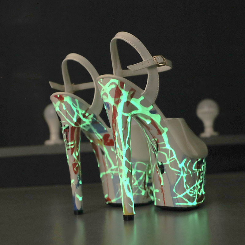 High-heeled sandals noctilucent high-heeled shoes