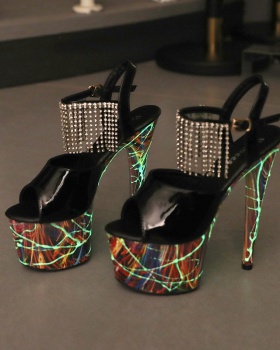 High-heeled sandals noctilucent high-heeled shoes