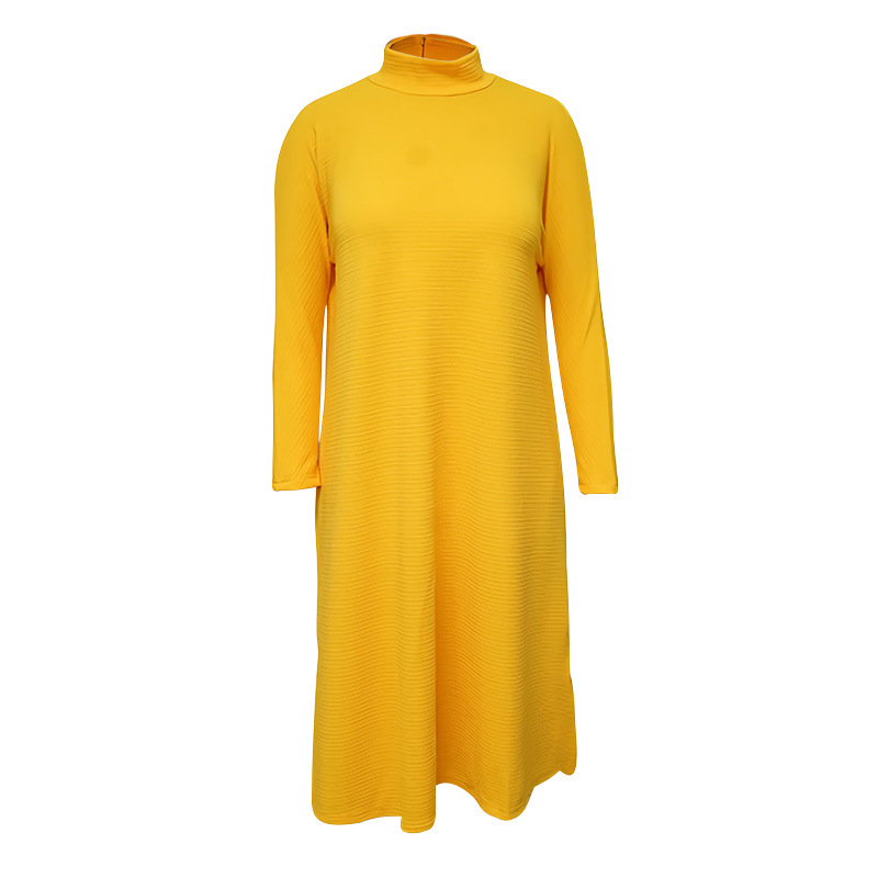 Pure European style loose long sleeve dress for women