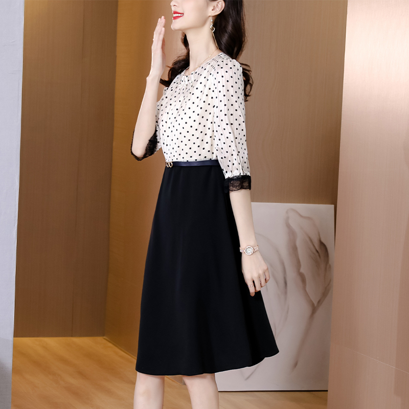 Ladies Pseudo-two slim France style summer dress