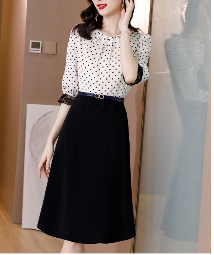 Ladies Pseudo-two slim France style summer dress