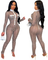 Printing tight sexy whole body digital jumpsuit