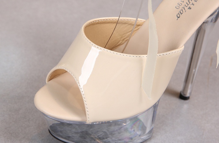 Transparent sexy sandals fine-root platform