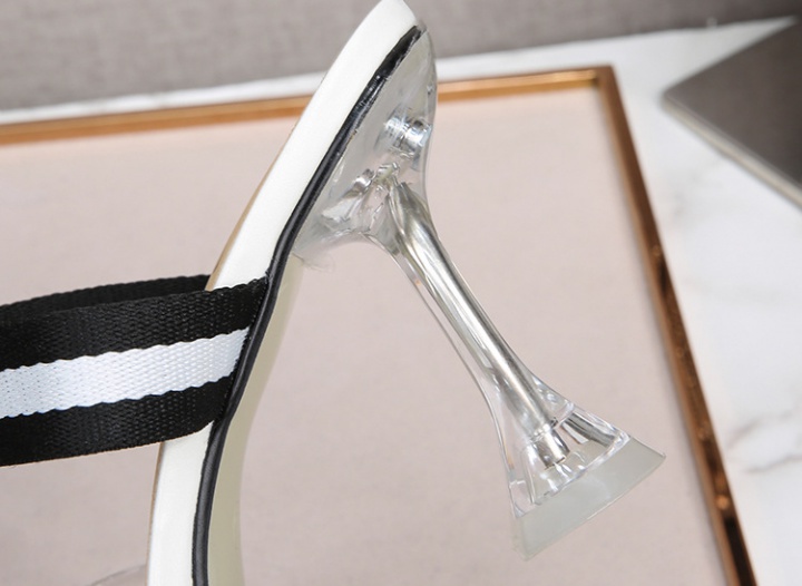 Summer fashion high-heeled shoes fine band slippers