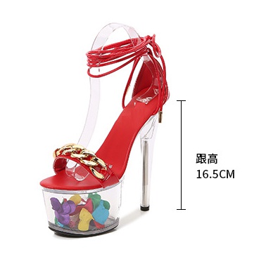 Ultrahigh sandals very high high-heeled shoes for women