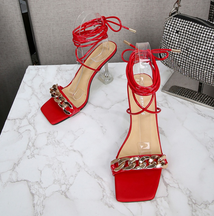 Fine-root fine band high-heeled shoes fashion sandals