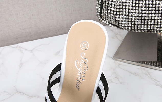 Slipsole summer crystal sandals Korean style sexy slippers