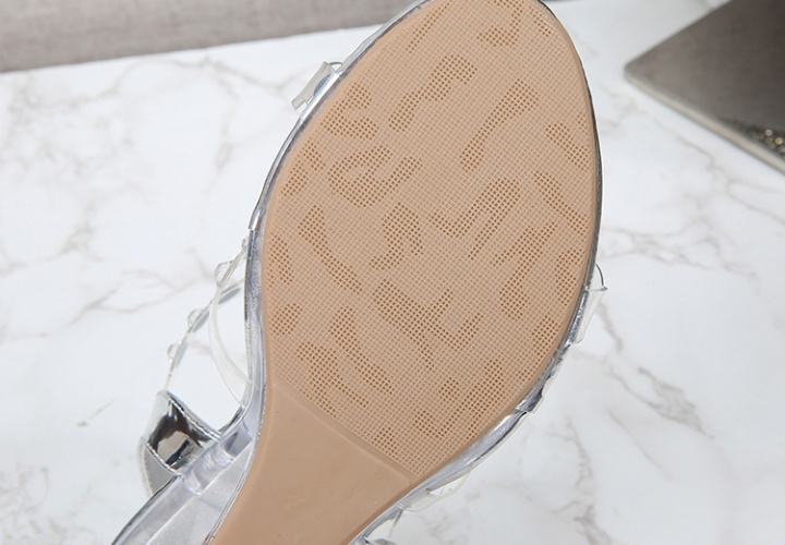 Slipsole transparent simple all-match Korean style summer sandals