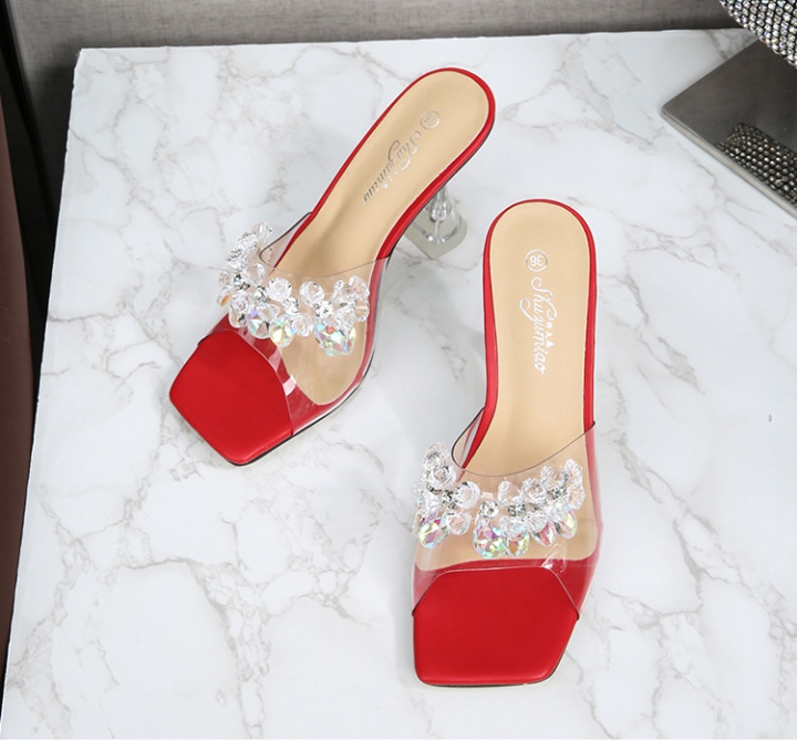 Fashion Korean style high-heeled shoes lady slippers