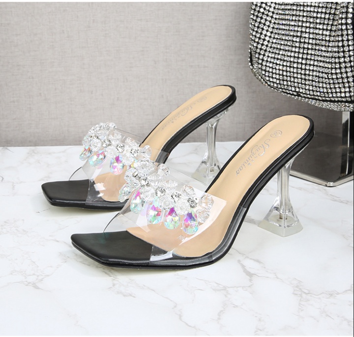Fashion Korean style high-heeled shoes lady slippers