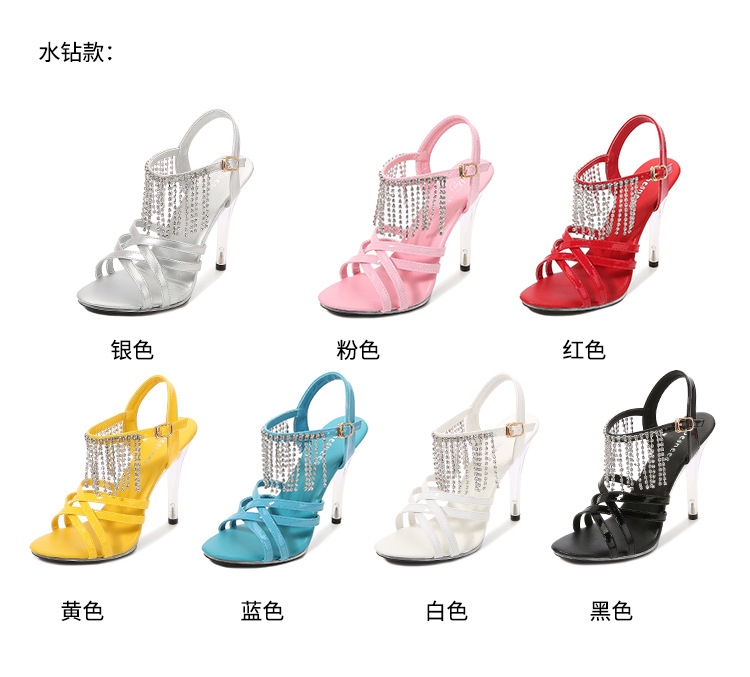 High-heeled sexy shoes transparent sexy sandals