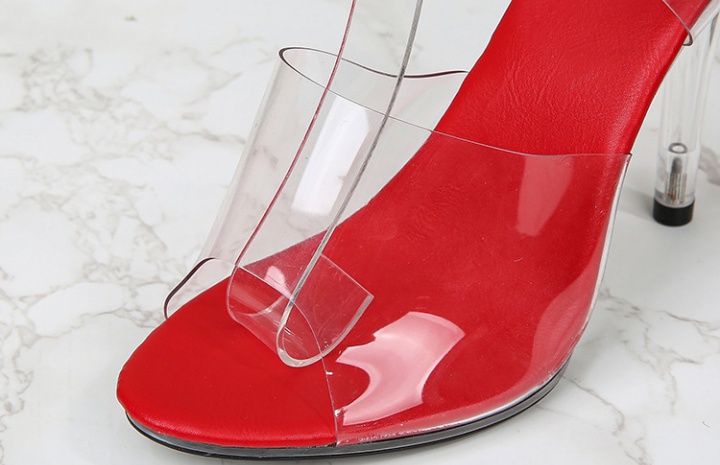 High-heeled transparent sandals sexy shoes