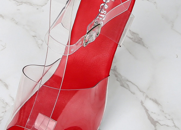 High-heeled transparent sandals sexy shoes