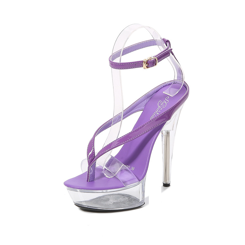 Very high high-heeled  sexy fine-root sandals