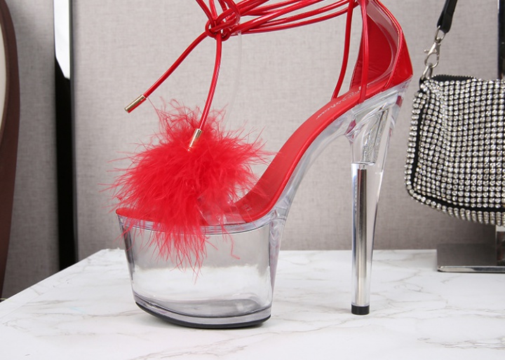 Catwalk fine-root high-heeled shoes summer sandals for women